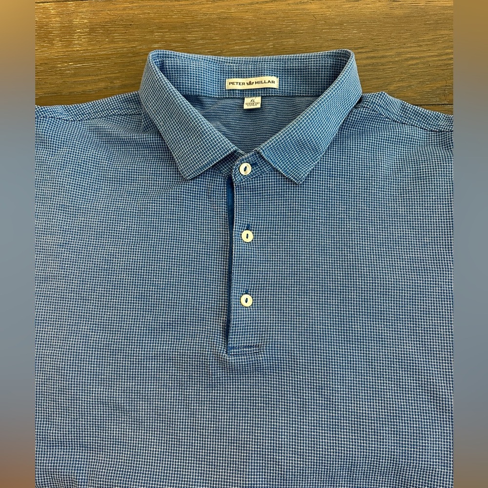 Peter Millar Blue‎ Short Sleeve Polo Size XL Gently Worn
